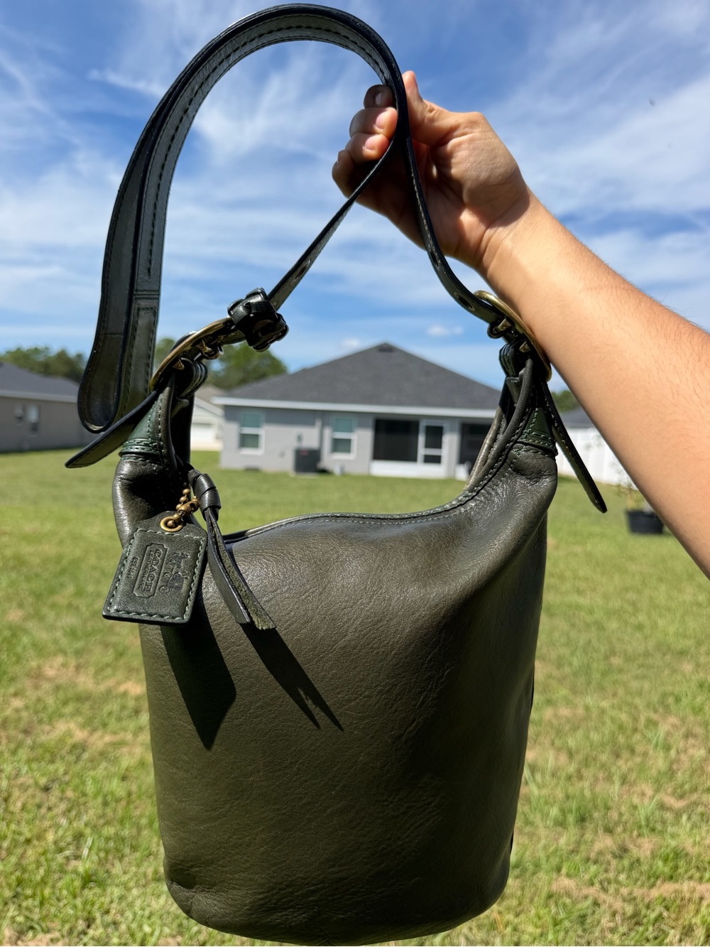 Coach Olive Green bleeker duffle bag